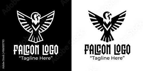 Falcon Logo Modern Minimalist Predator Brand