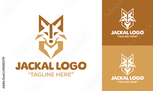 Jackal Logo Modern Minimalist Wildlife Identity