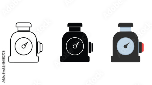 Kitchen scale icons in various styles