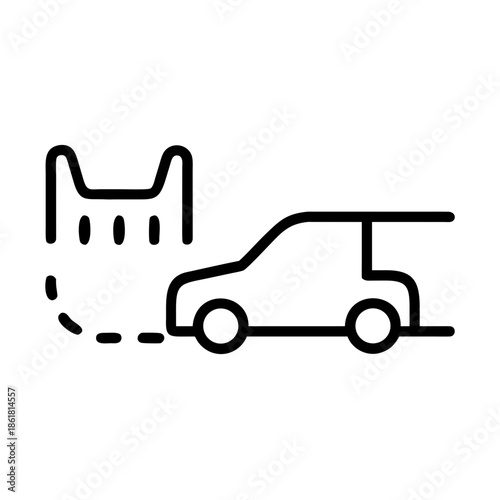 Car going through car wash