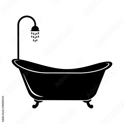 Clawfoot Bathtub Bathroom Luxury Icon.