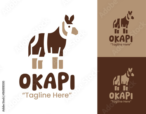 Okapi Logo Modern Minimalist Wildlife Identity