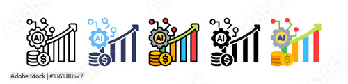 Ai Economy multiple icon