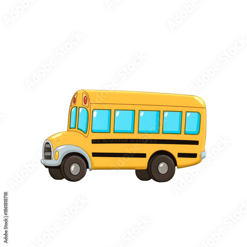 School bus cartoon illustration