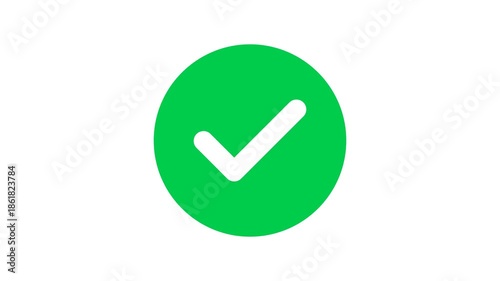Animated green check mark icon approval symbol