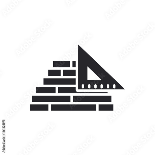 foundation build icons outline and Flat Style,transparent background.