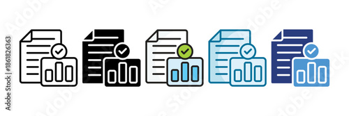 Performance Metrics Icon Set Multiple Style Collection