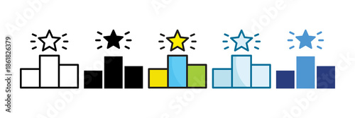 Competitive Advantage Icon Set Multiple Style Collection