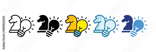 Strategic Innovation Icon Set Multiple Style Collection