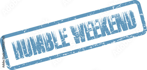 Humble Weekend Stamp Impression for Relaxed Leisure and Personal Time Announcements