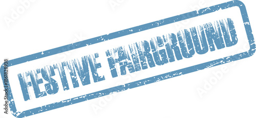 Festive Fairground Distressed Rubber Stamp Effect for Event Marketing Materials