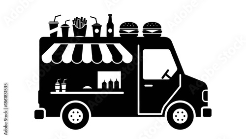 Food truck serving delicious meals on the go