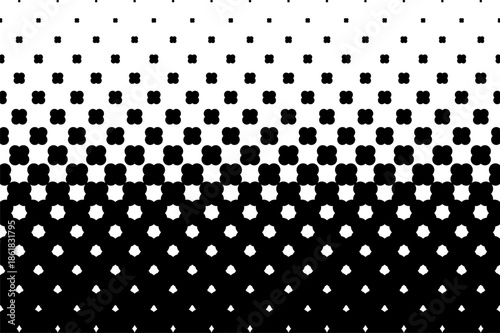 Geometric pattern based on figures on a white background.Seamless in one direction.Short fade out. 
