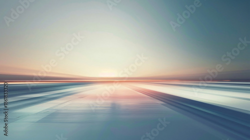 abstract corporate background with horizon depth effect, layered perspective, modern business look, soft gradients, clean professional composition