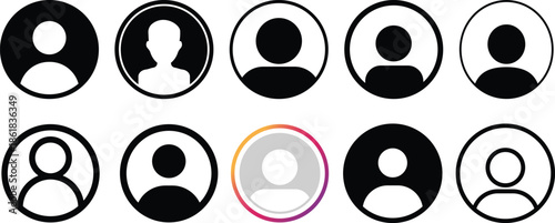 User icon. profile, avatar, Person Profile, User silhouette isolated on transparent background, icon for app or web site, user PNG