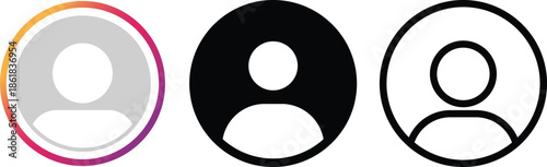 User icon. profile, avatar, Person Profile, User silhouette isolated on transparent background, icon for app or web site, user PNG