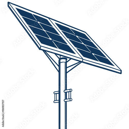 solar panels on a white background