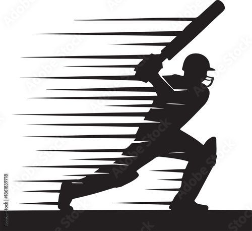baseball player silhouette vector