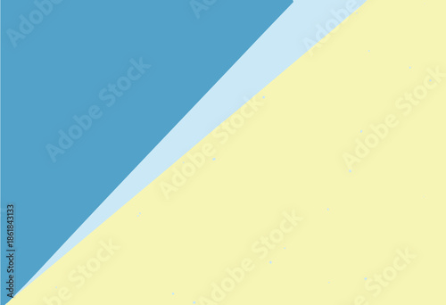 Abstract geometric composition featuring intersecting planes of blue and yellow with subtle gradient textures creating a modern minimalist aesthetic