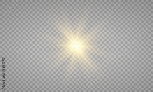 Vector transparent sunlight special lens flare light effect. PNG. Vector illustration
