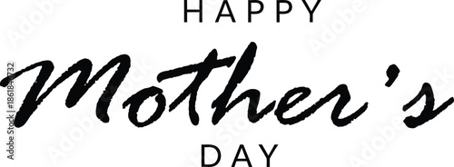 Happy mother's day greeting isolated on transparent background