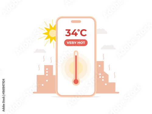 Hot weather extreme temperature heatwave celsius thermometer degrees global warming climate change