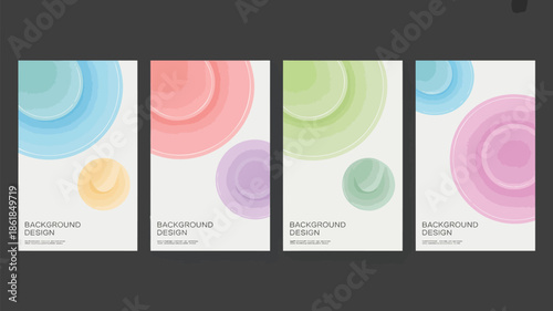 Vibrant background design templates with colorful geometric patterns