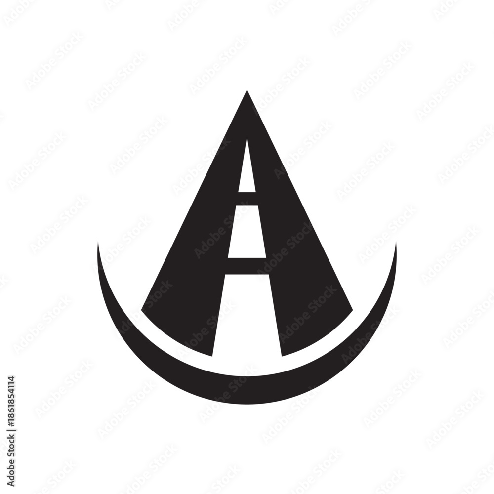 Fototapeta premium Road way logo icon