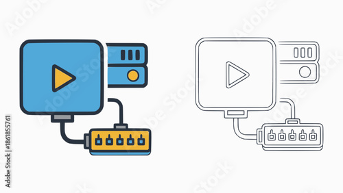 Modern network setup with video streaming technology