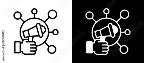 Affiliate Marketing whiteblack icon