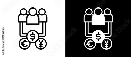 Mutual Fund whiteblack icon