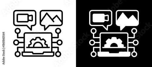 Digital Assets whiteblack icon