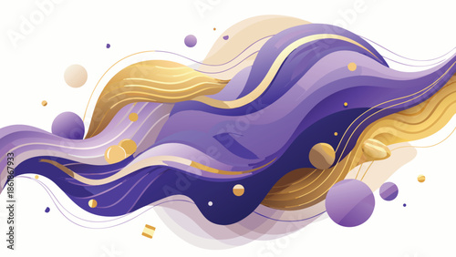 An abstract background showcasing a mix of purple and gold colors, creating a visually striking and artistic appearance..eps