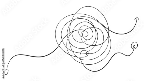A drawing featuring a line intersecting a circle, with another line extending from the circle's edge..eps