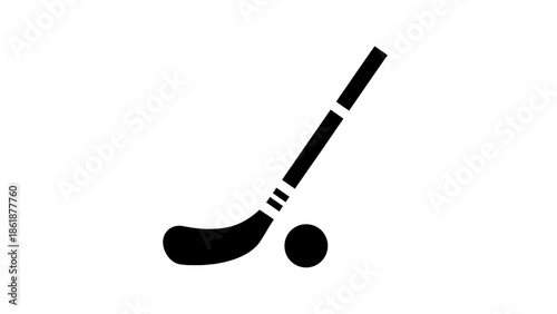 Vector illustration of a golf club striking a ball, a classic sports game equipment icon on transparent background