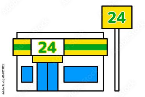 コンビニの店舗の外観