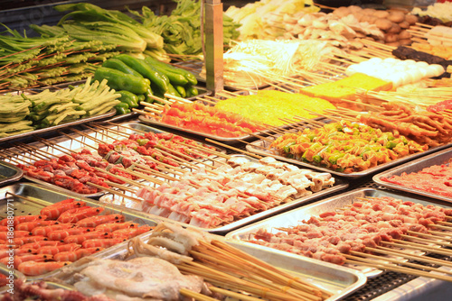Sichuan Style Seafood Skewers in Chongqing