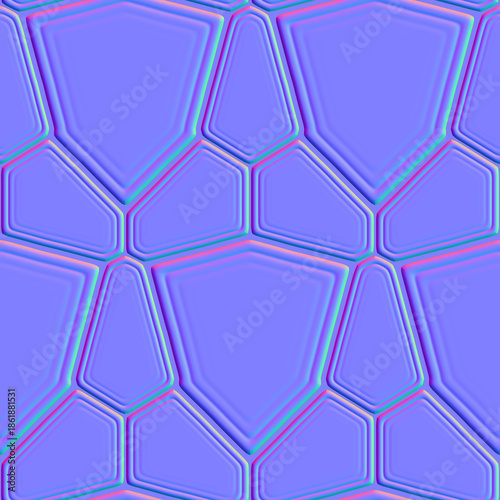 Seamless normal map texture of dry cracked soil. High resolution photo filter.