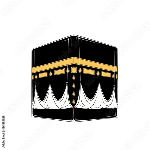 Kaaba, Islam's holiest site, Mecca, cube-shaped building, sacred architecture