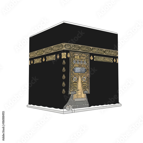 Kaaba, Mecca, Islamic Holy Site, Hajj Pilgrimage, Black Cube Building