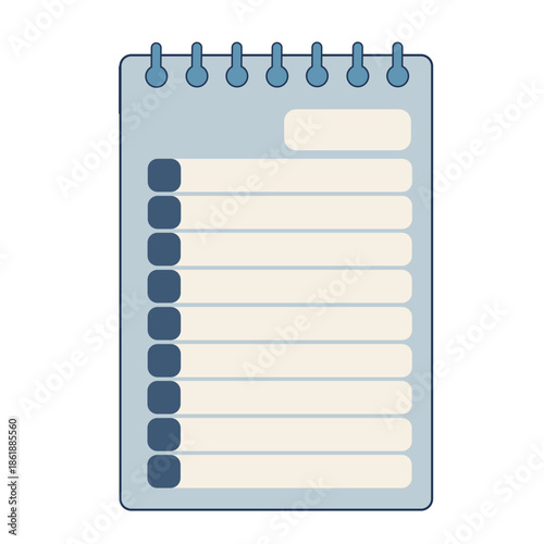 Checklist Simple Page Memo Notes Book Loose Leaf Paper Illustration