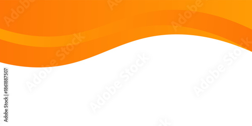 Vector orange line background curve element with white space for text and message design, overlapping layers, eps10