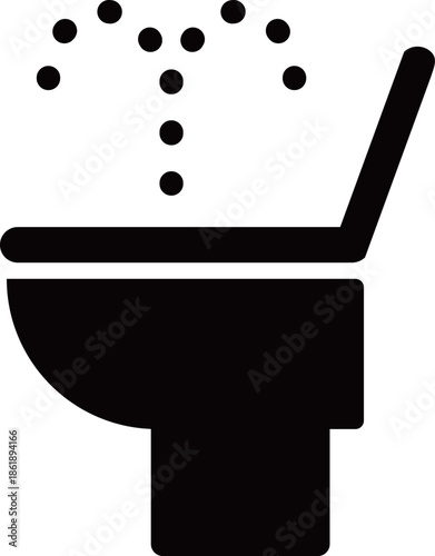 ウォッシュレット付きの洋式トイレのアイコン