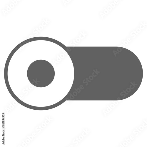 Flat Colored Toggle Off Icon for Interface Control