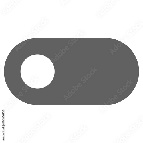 Flat Colored Toggle Off Icon for Interface Control