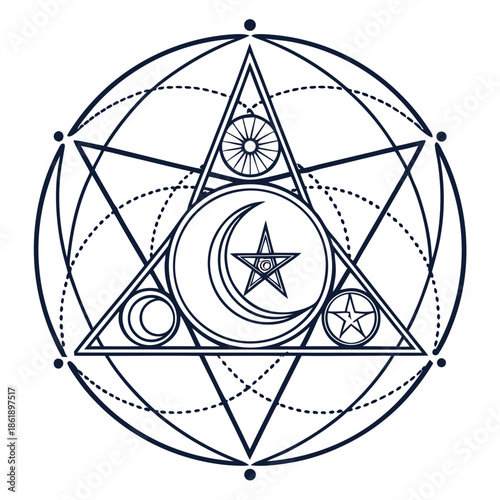 Mystical Alchemy Symbols and Fantasy Magic Signs