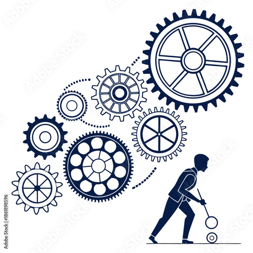 Abstract Strategy and Planning Business Illustration Vector