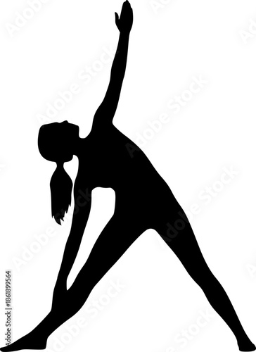 a silhouette of a woman doing yoga
