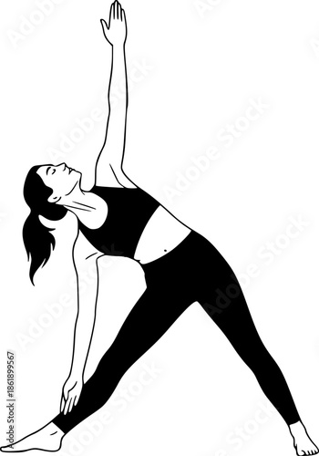a silhouette of a woman doing yoga