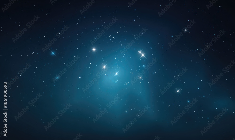 Naklejka premium Deep space, a nebula with scattered stars